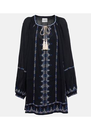 Marant Etoile Parsley embroidered cotton voile minidress