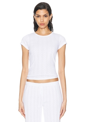 Cou Cou Intimates The Regular Baby Tee in White - White. Size M (also in L, S, XS).