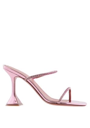 Amina Muaddi Gilda Crystal Embellished Sandals
