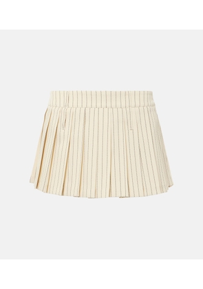 The Frankie Shop Blake pleated pinstripe twill miniskirt