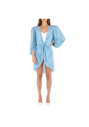 Adriana Degreas Ladies Voluminous Sleeves And Knot Cover-Up Tortoise