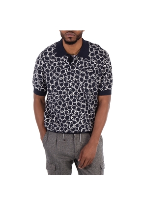 Maison Kitsune Abstract Daisy Jacquard Polo Shirt