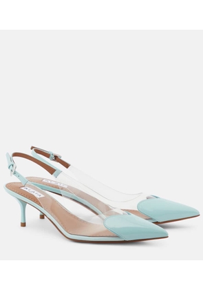 Alaia Le Cour patent leather and PU slingback pumps