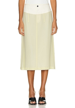 Bottega Veneta Midi Skirt in Banana - Yellow. Size 34 (also in 36, 40).