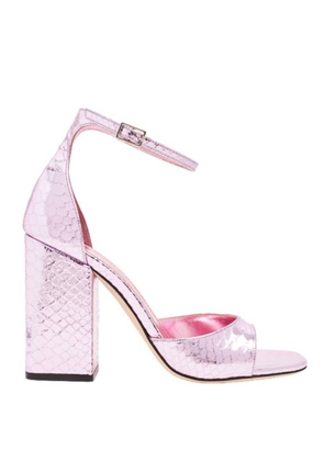 Paris Texas Pink Fiona Embossed Leather Sandals