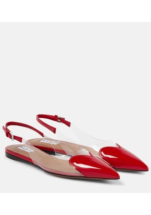 Alaia Le Cour patent leather and PU slingback flats