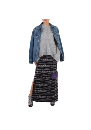 Rabanne All Over Chain Print Midi Skirt
