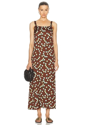 BODE Bubble Dot Dress in Brown Multi - Brown. Size M (also in ).