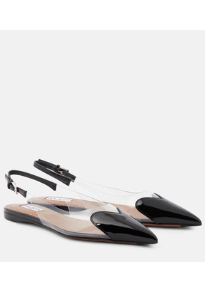 Alaia Le Cour patent leather and PU slingback flats