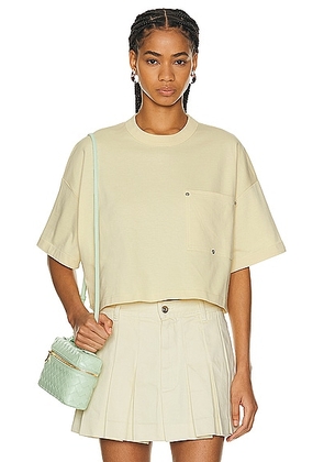 Bottega Veneta Short Sleeve Top in Barley - Lemon. Size L (also in M, S, XS).