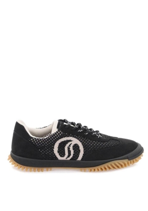 Stella Mccartney Low Trainer With White S-Wave Mesh Panels