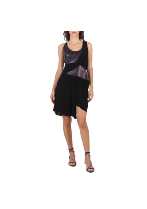 Atlein Ladies Mixed Jersey Draped Dress