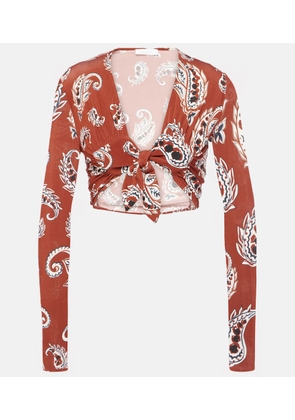 Rabanne Paisley crop top