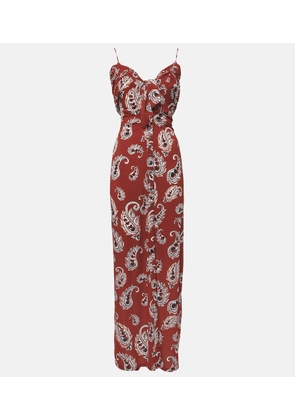 Rabanne Paisley jersey long dress