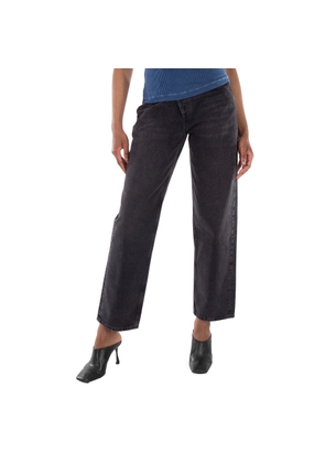 Agolde Ladies Shambles (Washed Black) Criss Cross Jeans