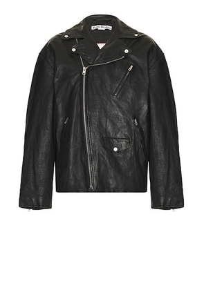 Acne Studios Leather Jacket in Black - Black. Size 48 (also in ).