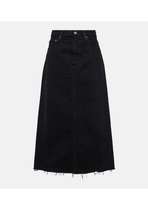 Agolde Della denim midi skirt