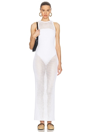 ALAÏA Maxi Dress in Blanc - White. Size 38 (also in ).