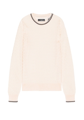Amiri Basket Stitch Crew in Cork - Nude. Size XL/1X (also in ).