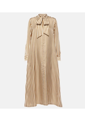 Max Mara Faesite striped silk twill maxi dress
