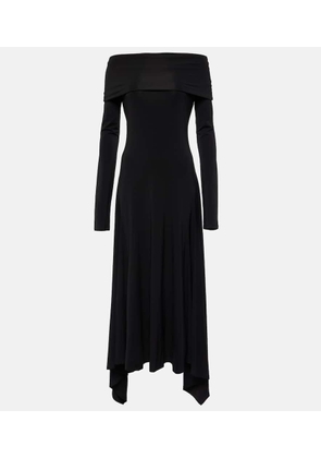 Max Mara Gerla off-shoulder jersey maxi dress