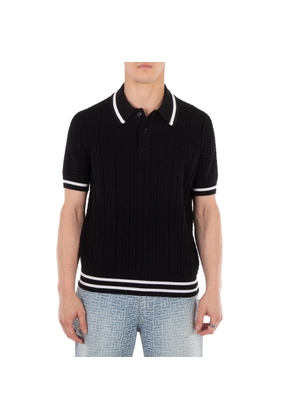 Balmain Knitted Wool Polo Shirt
