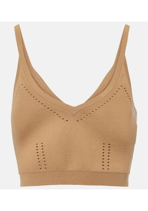 Max Mara Cropped knitted tank top