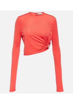 Christopher Esber Embellished jersey crop top