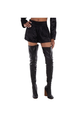 T by Alexander Wang Wide-Waistband Mini Shorts