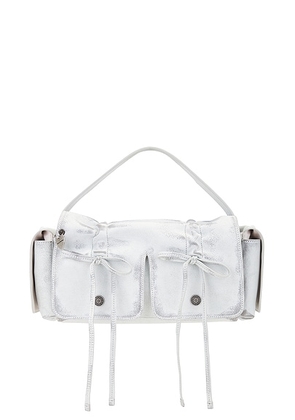 Acne Studios Multipocket Vintage Bag in White & Grey - White. Size all.