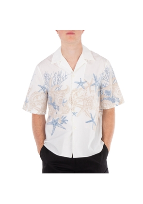 Versace Barocco Sea Print Cotton Poplin Shirt