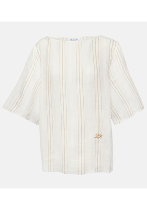Loro Piana Mara striped linen top