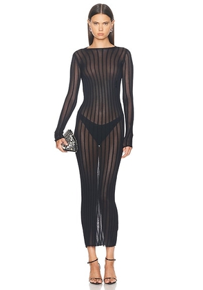 THE ATTICO Long Sweater Dress in Black - Black. Size 44 (also in ).