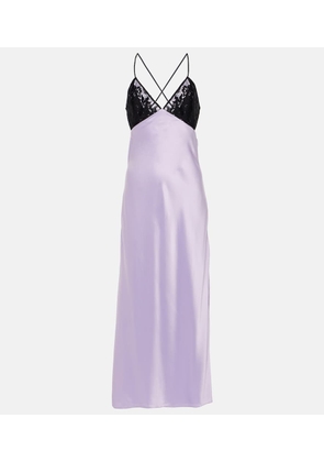 The Sei Lace-trimmed silk satin gown