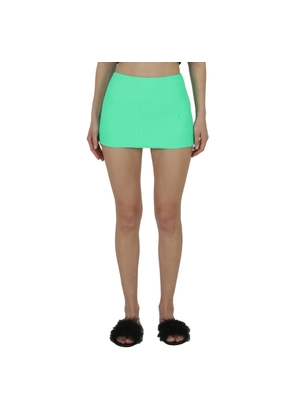 T by Alexander Wang Ladies Mint Julep All Over Logo Mini Skirt