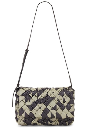 Bottega Veneta Rumple Intreccio 3.0 Traffic Tape Messenger Bag in Travertine & Fondant - Multi. Size all.