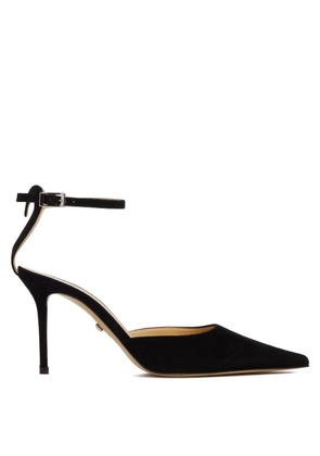 Mach & Mach Heart Detail Pointed-Toe Suede Pumps