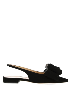 Mach & Mach Ladies Black Bow Detail Slingbacks