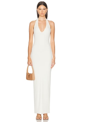 Eterne Halter Maxi Dress in Cream - Cream. Size L (also in XL).