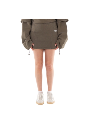 Rotate Ladies Green Enzyme Sweat Mini Skirt