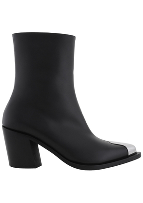 Alexander McQueen Punk Leather Ankle Boots