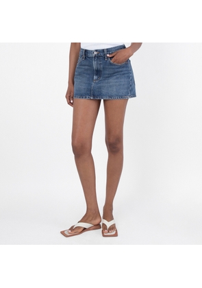 Agolde Alek Mini Cotton Denim Skirt