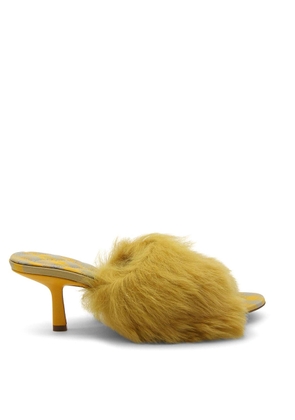 Burberry 60mm Shearling Minnie Mules