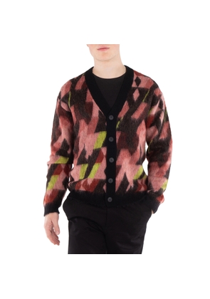 Maison Kitsune Graphic Motif Jacquard Mohair Cardigan