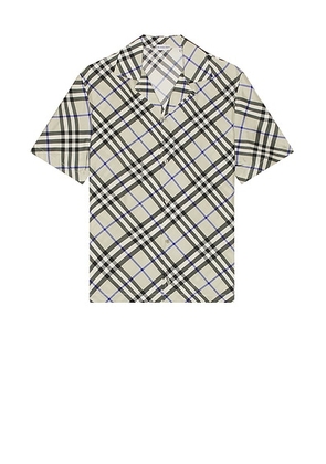 Burberry Check Shirt in Lichen - Light Grey. Size M (also in S).