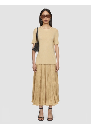 Satiny Rib Knit Top - XXS