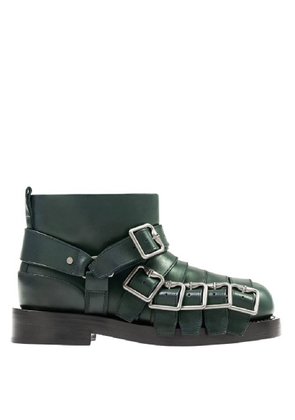 Burberry Multi-Straps Leather Boots