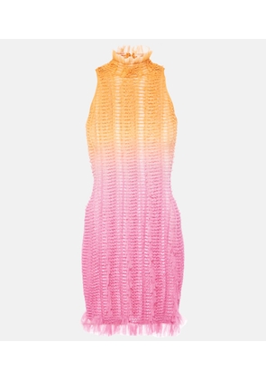 Roberta Einer Angel printed tulle-trimmed minidress