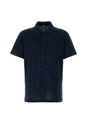 Versace Barocco Cotton Pique Polo Shirt