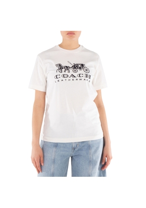 Coach Horse And Carriage Print Cotton T-Shirt